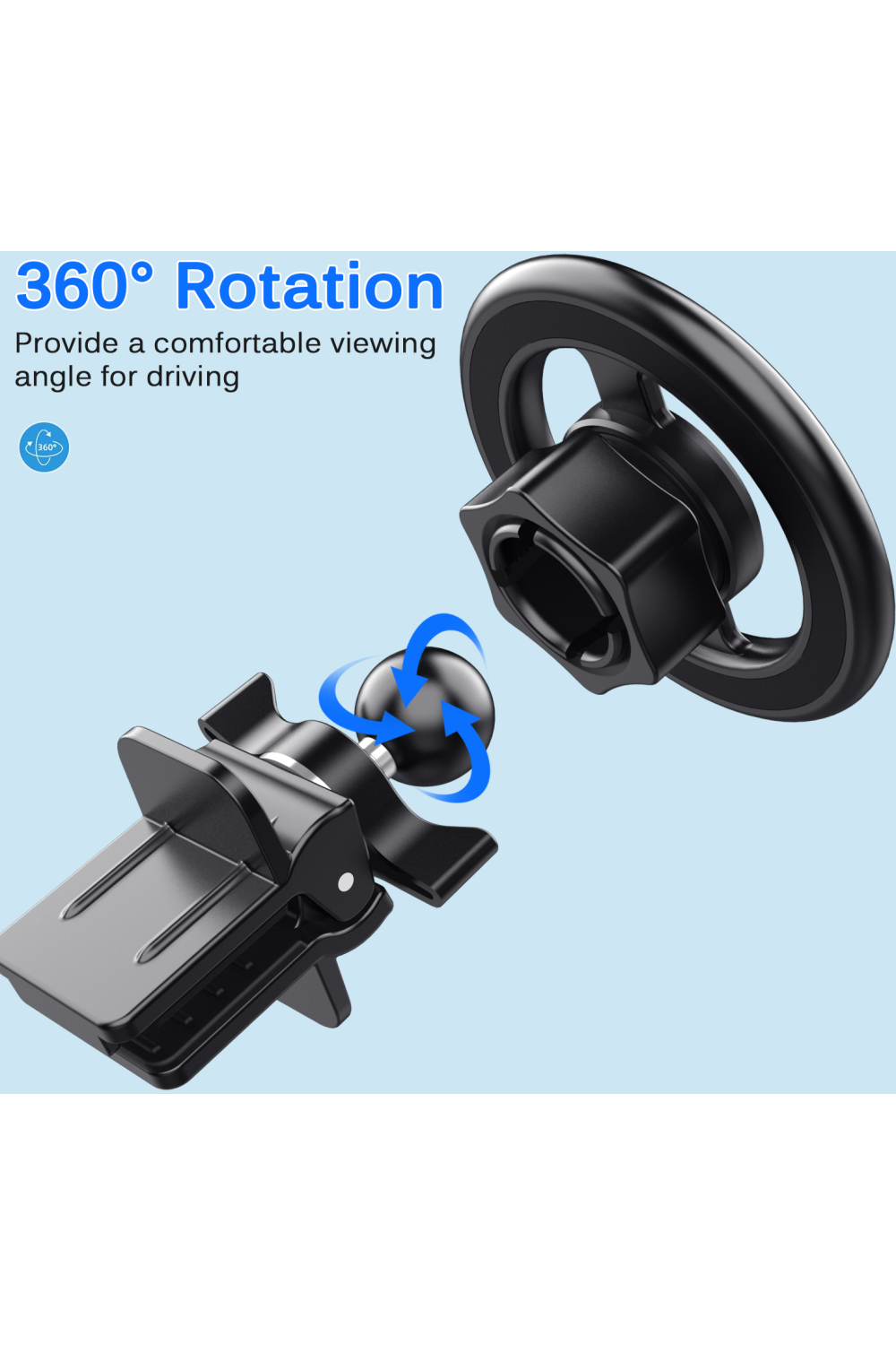 Celly Ghostmagpro Magsafe Car Holder Black - Afbeelding 6