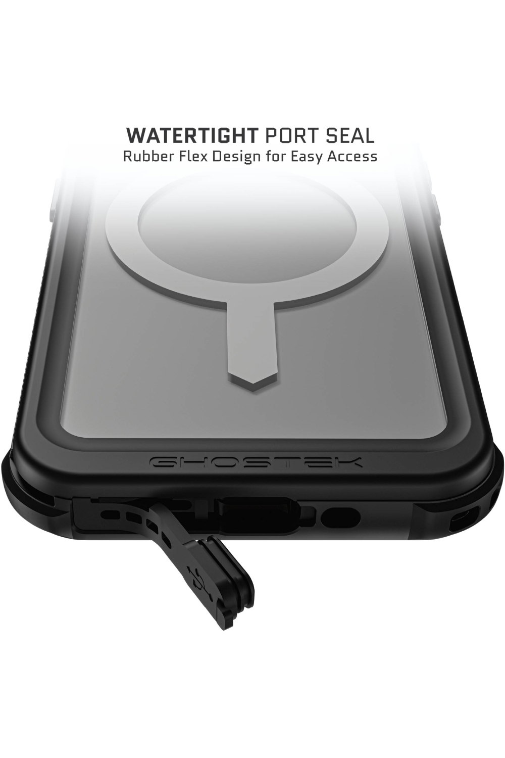 Ghostek Nautical Waterproof Magsafe Case + Belt Swivel Holster Apple Iphone 15 Pro Clear - Afbeelding 9