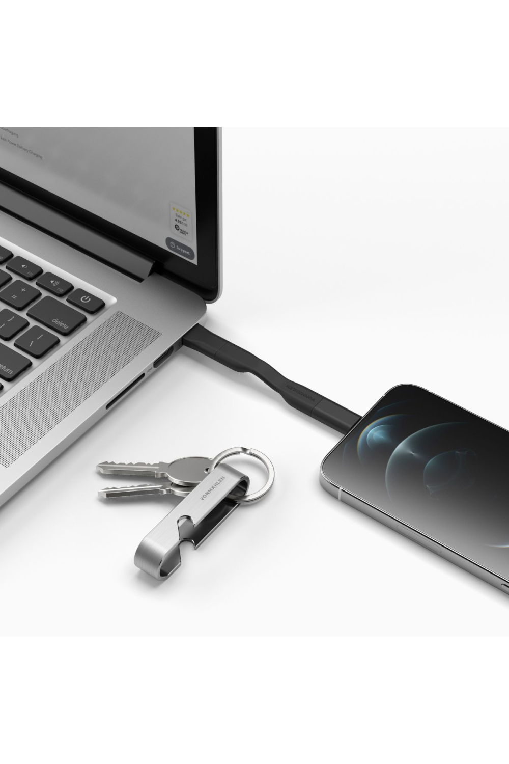 Vonmählen High Six 6In1 Fast Charging Cable Black/Silver - Afbeelding 3