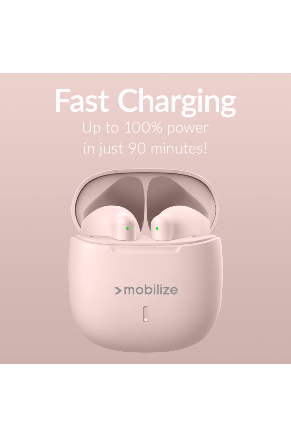 Mobilize Tws Earbuds Pastel Pink - Afbeelding 3