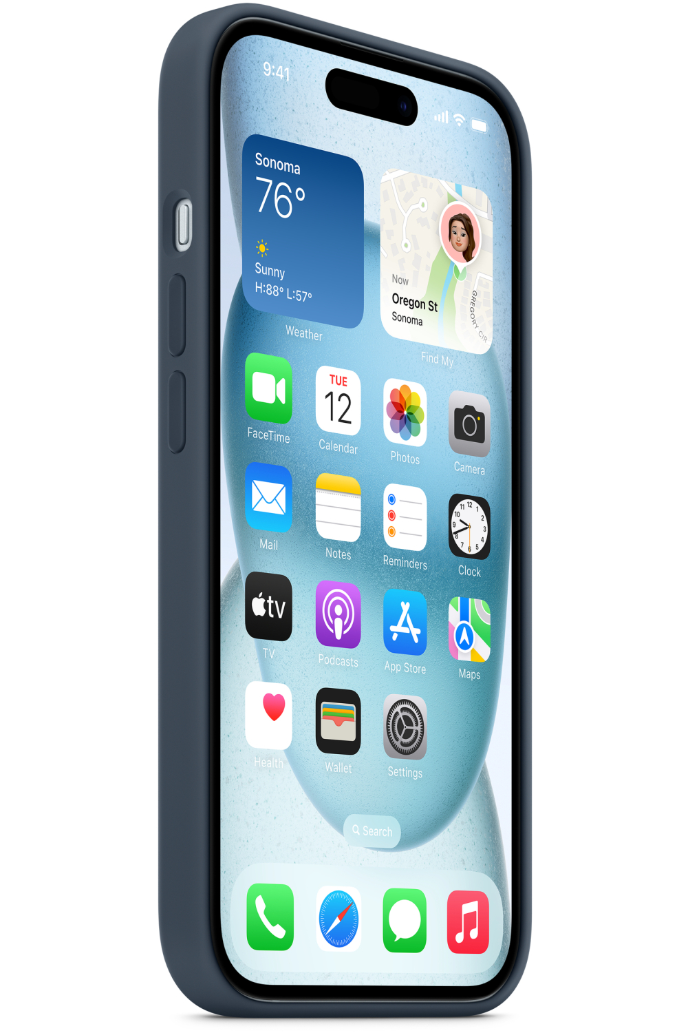 Apple Mt123Zm/A Apple Silicone Case With Magsafe Iphone 15 Plus Storm Blue - Afbeelding 3