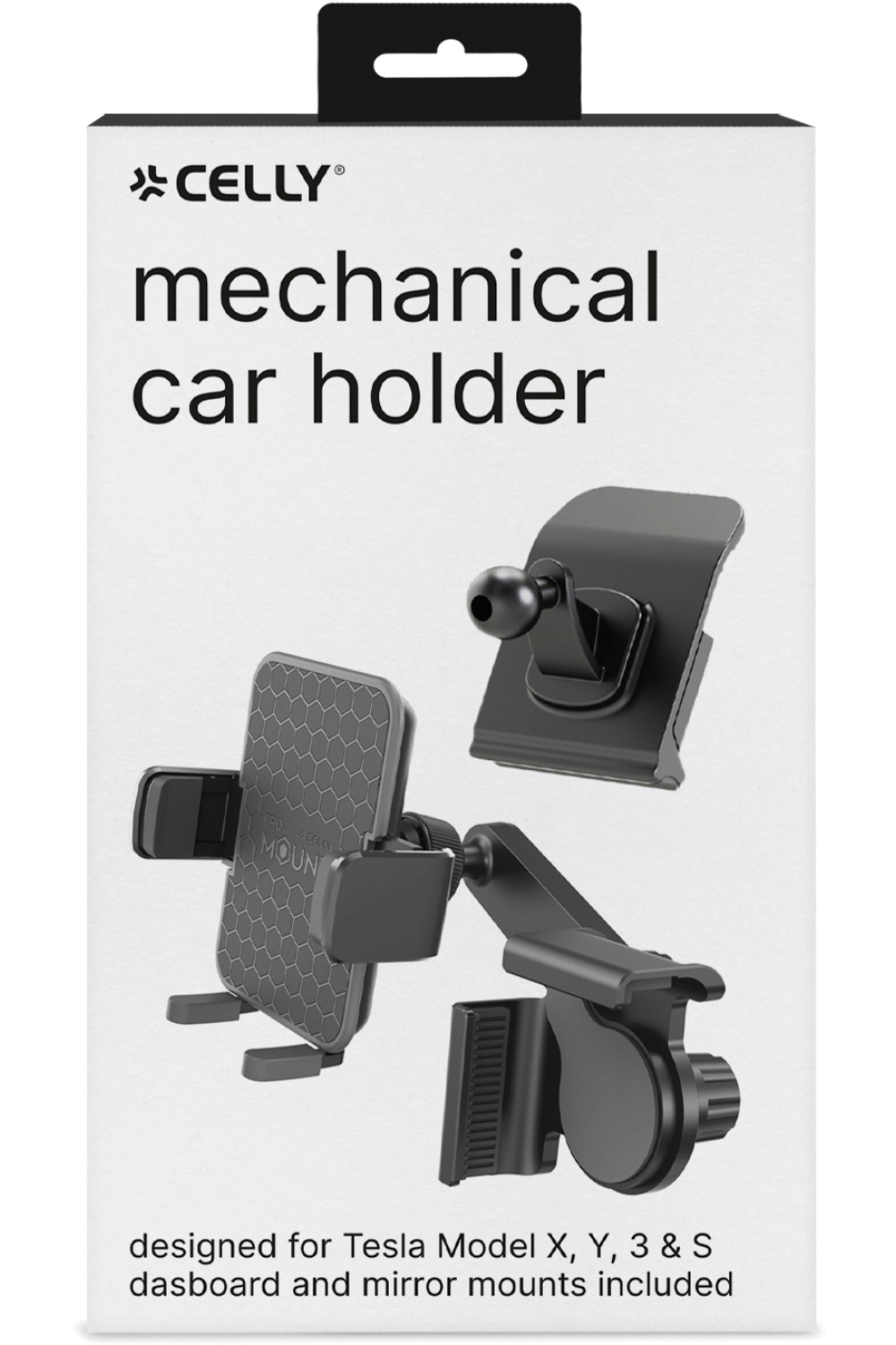 Celly Car Holder For Tesla Monitor And Dashboard Black - Afbeelding 3