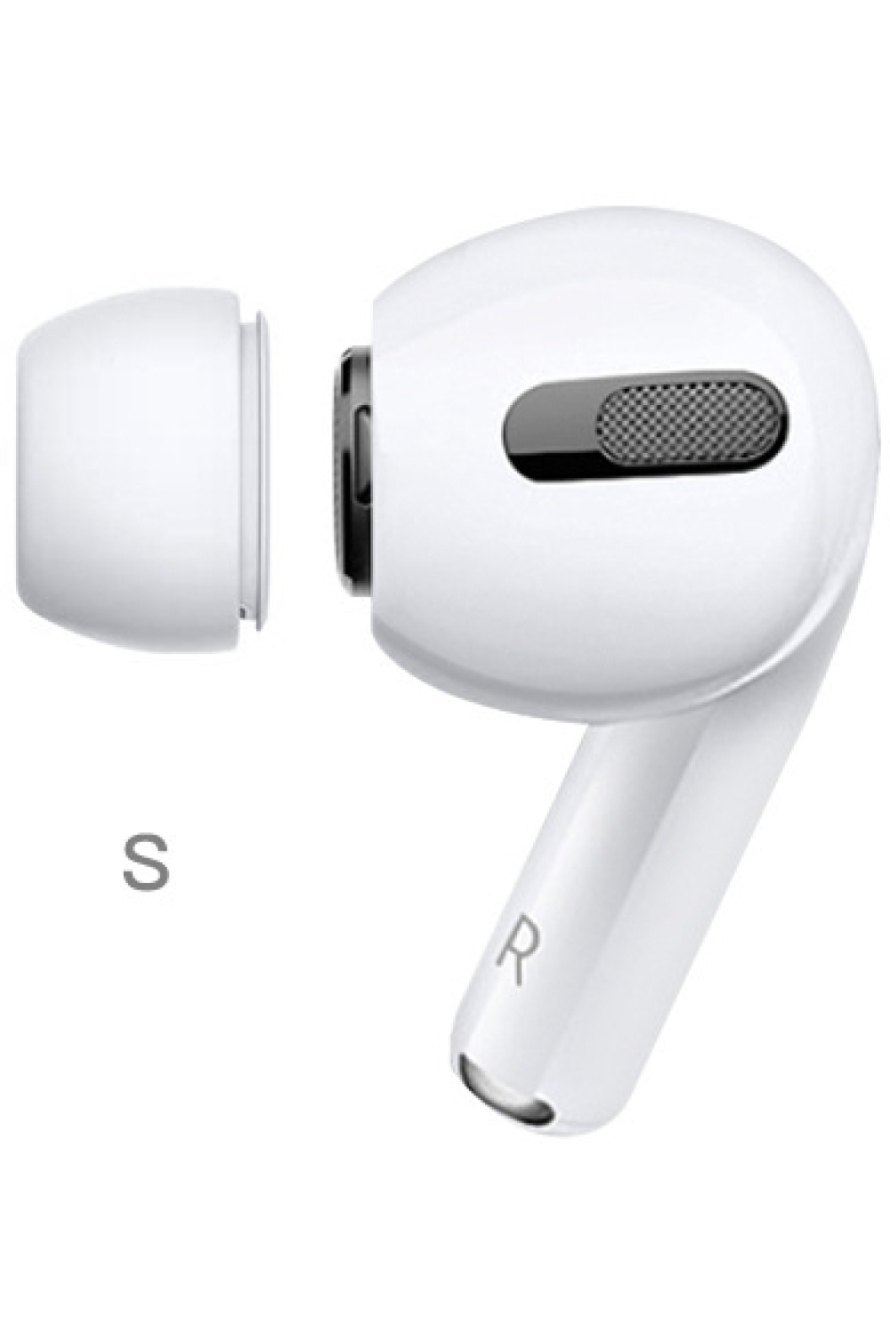 Xccess Silicon Replacement Ear Tips For Airpod Pro 1/2 Size S (1 Pair) White - Afbeelding 2