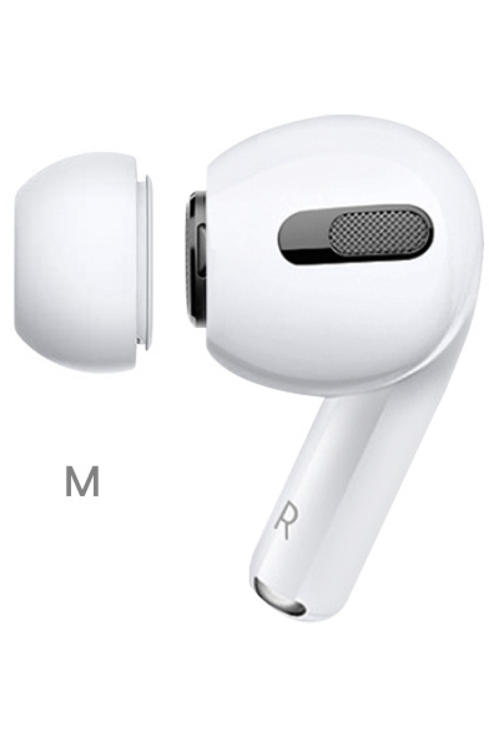 Xccess Silicon Replacement Ear Tips For Airpod Pro 1/2 Size M (1 Pair) White - Afbeelding 2