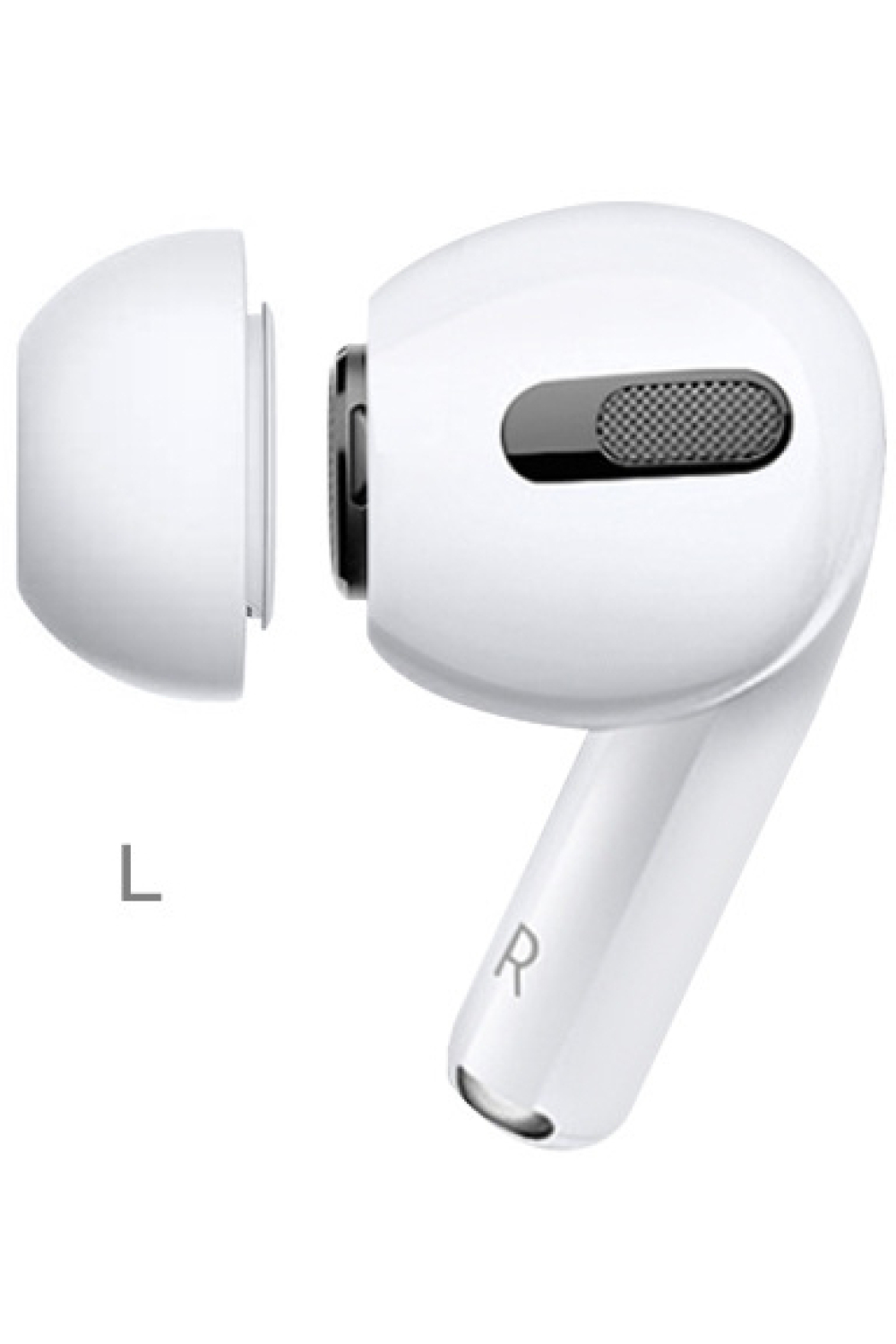 Xccess Silicon Replacement Ear Tips For Airpod Pro 1/2 Size L (1 Pair) White - Afbeelding 2