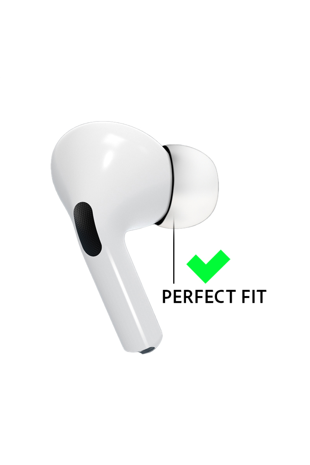 Xccess Silicon Replacement Ear Tips For Airpod Pro 1/2 Size L (1 Pair) White - Afbeelding 4