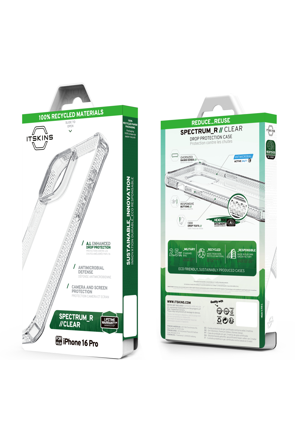 Itskins Level 2 Spectrumclear_R For Apple Iphone 16 Pro Transparent - Afbeelding 8