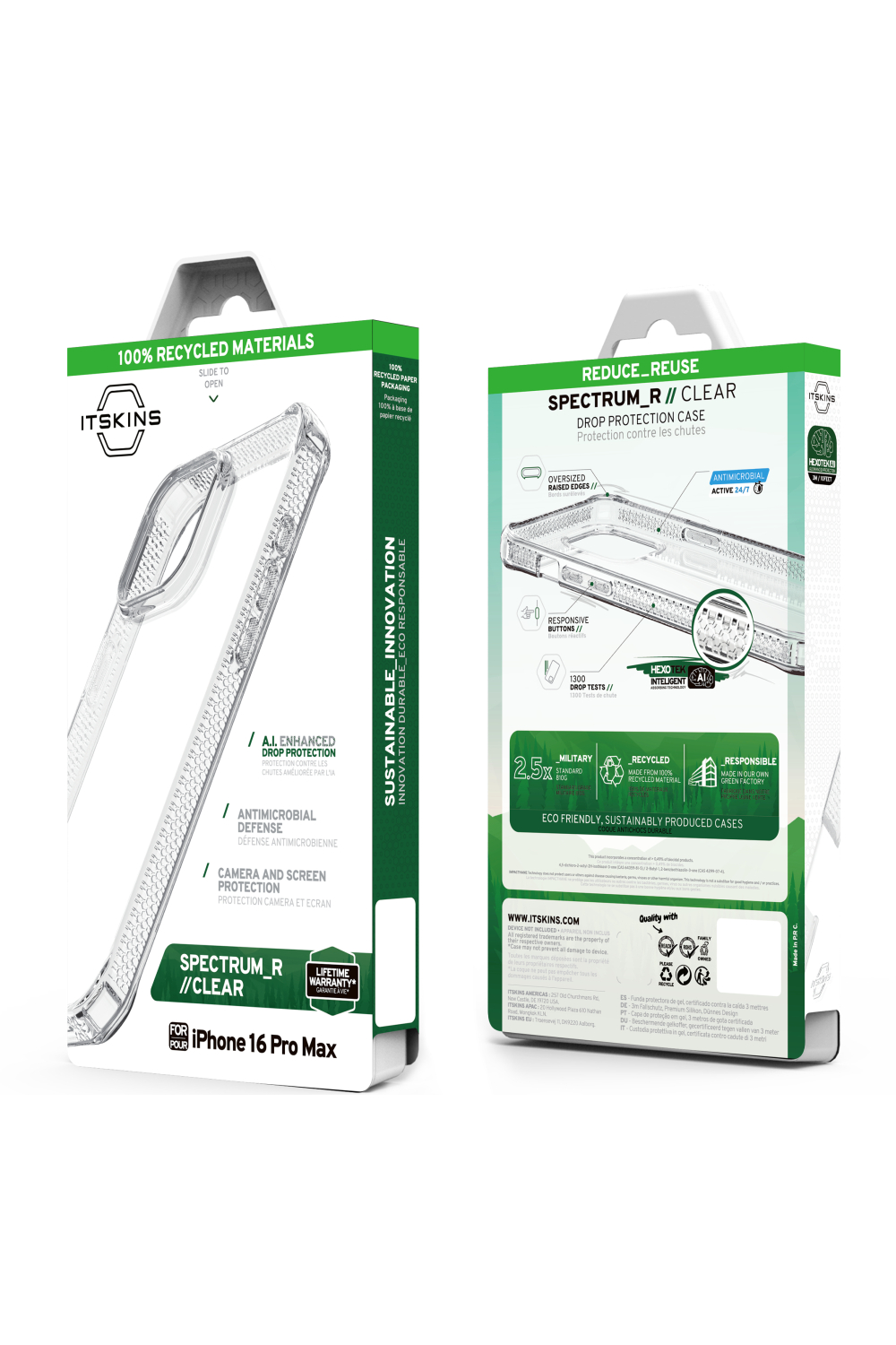 Itskins Level 2 Spectrumclear_R For Apple Iphone 16 Pro Max Transparent - Afbeelding 8