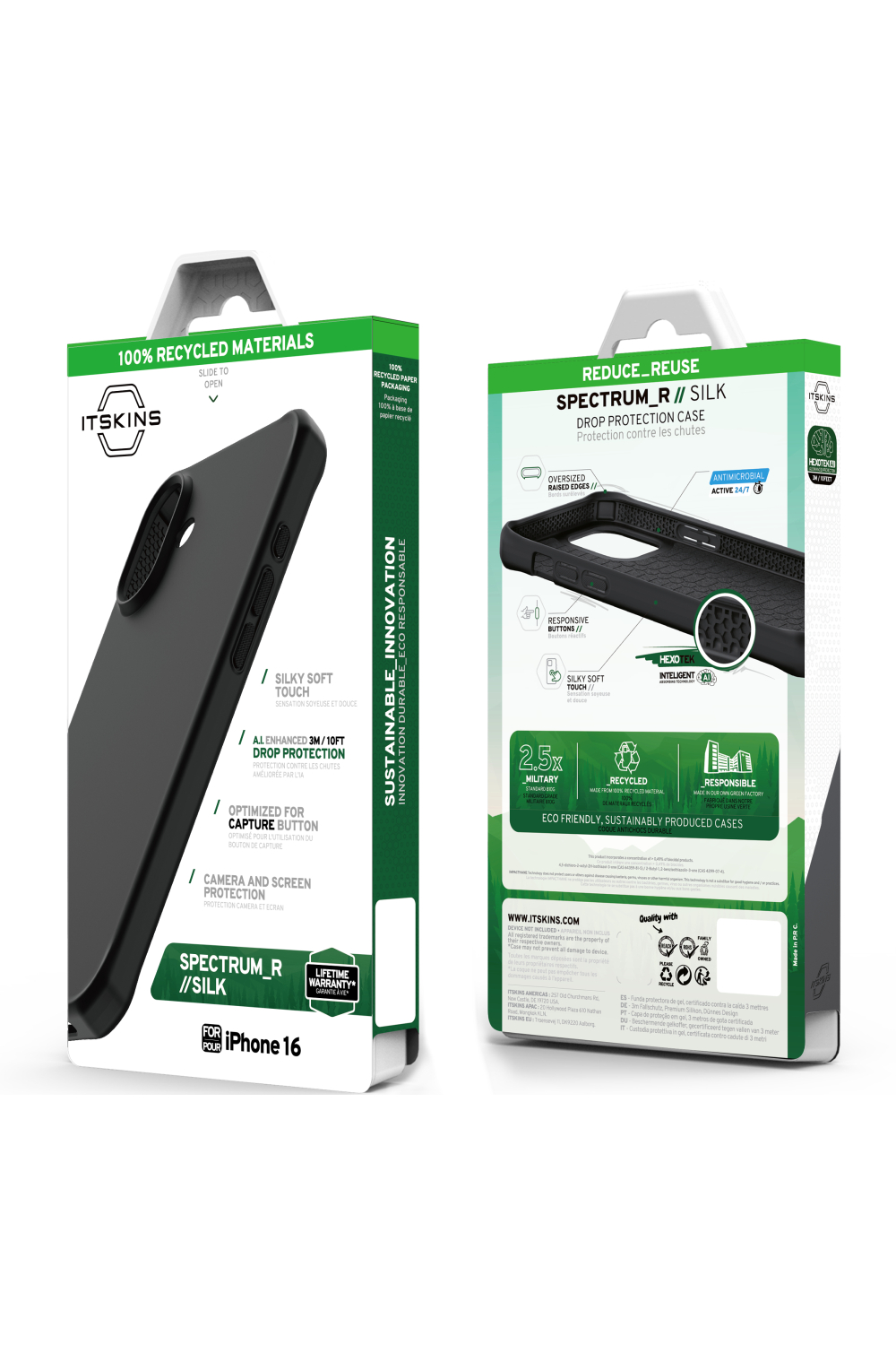 Itskins Level 3 Spectrumsilk_R For Apple Iphone 16 Black - Afbeelding 8