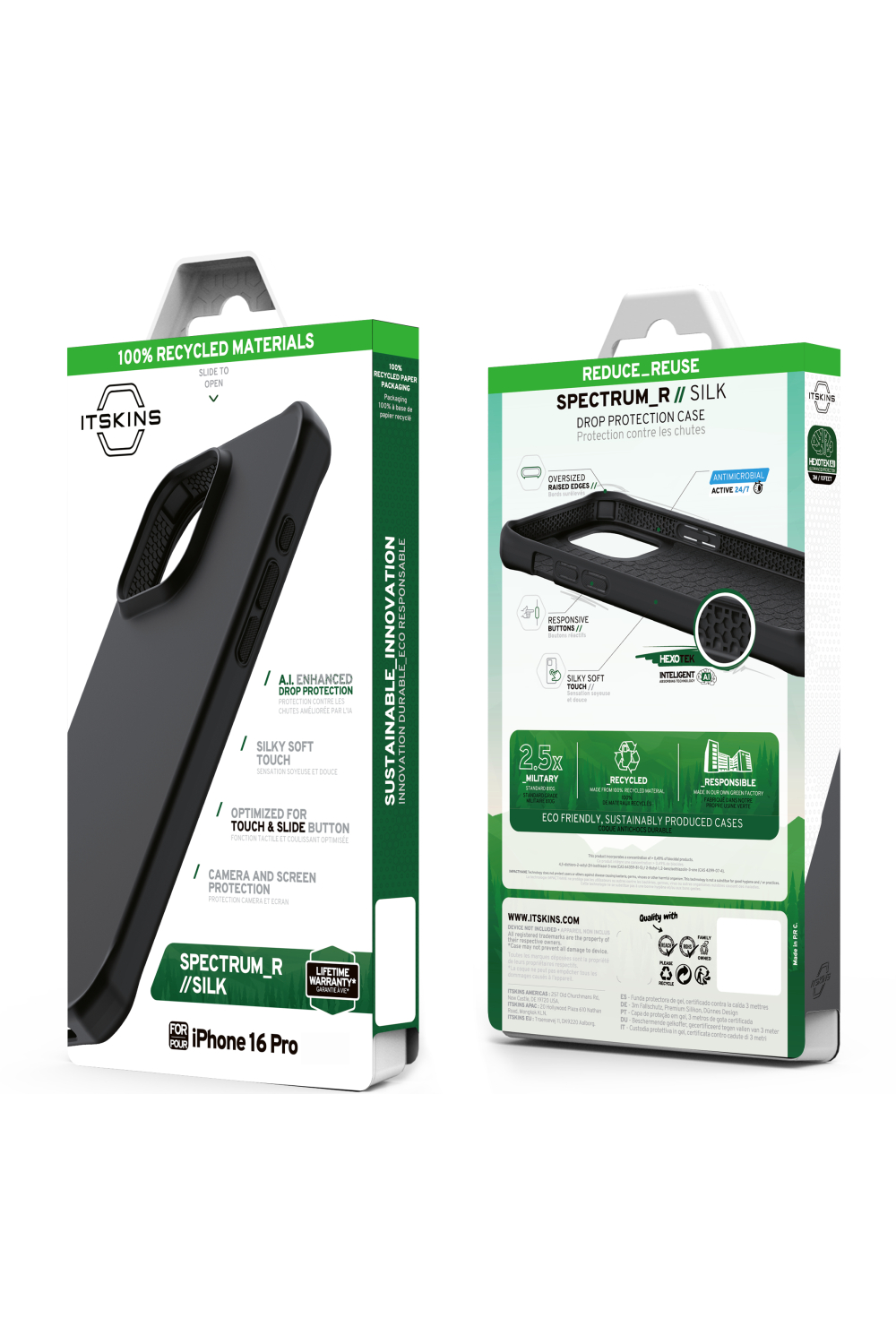 Itskins Level 3 Spectrumsilk_R For Apple Iphone 16 Pro Black - Afbeelding 8