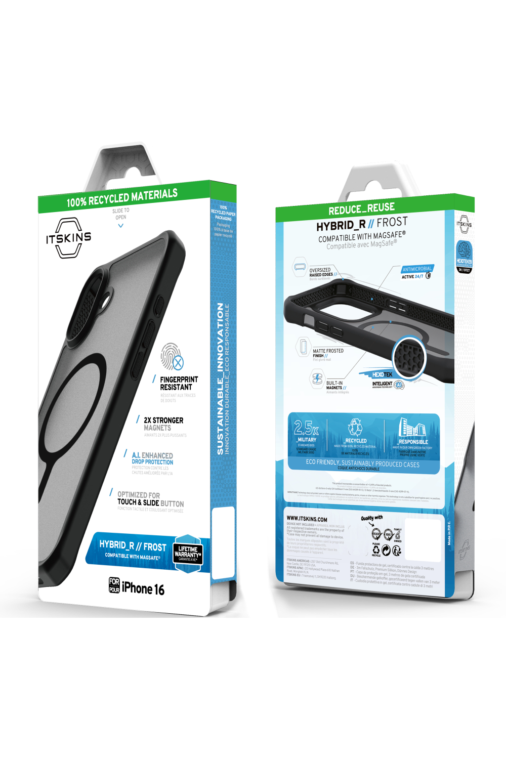 Itskins Level 2 Hybridmagfrost_R For Apple Iphone 16 Black - Afbeelding 7