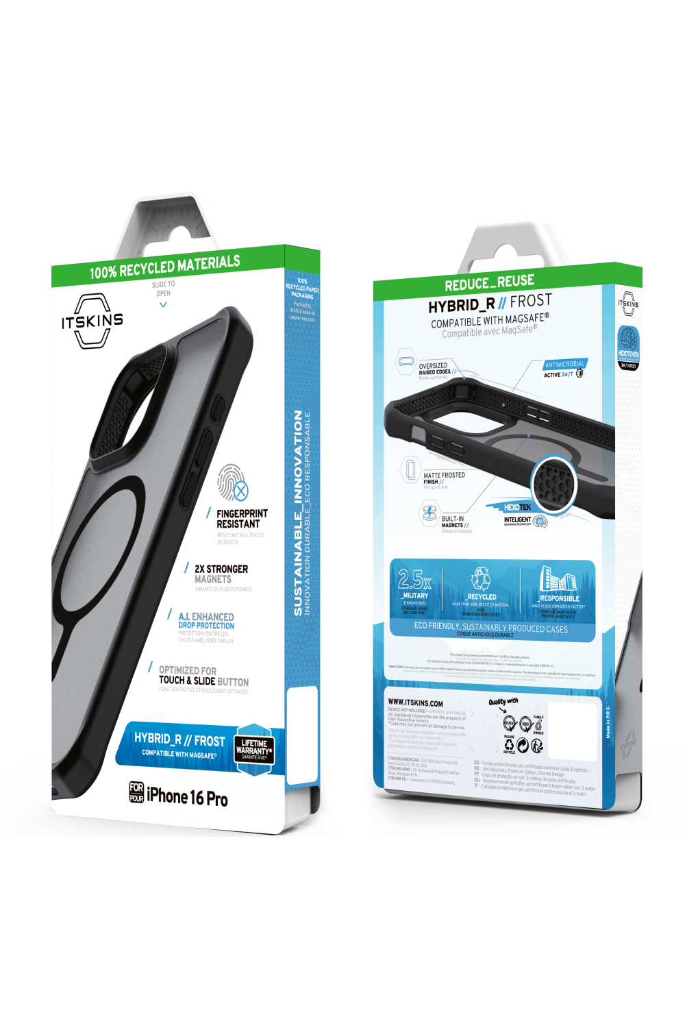 Itskins Level 2 Hybridmagfrost_R For Apple Iphone 16 Pro Black - Afbeelding 7