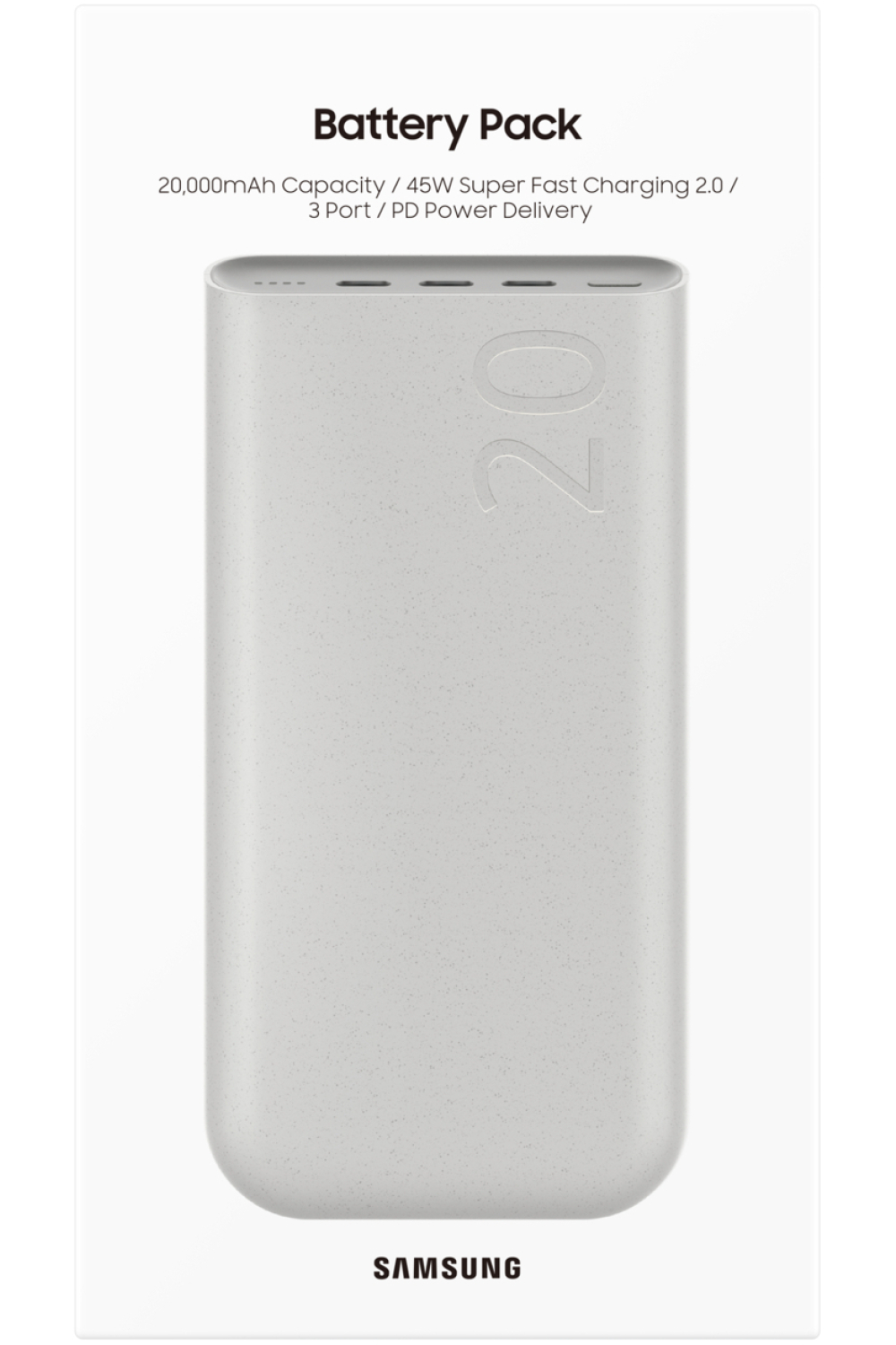 Samsung Eb-P4520Xuegeu Samsung Battery Pack 20.000 Mah 45W Beige - Afbeelding 7