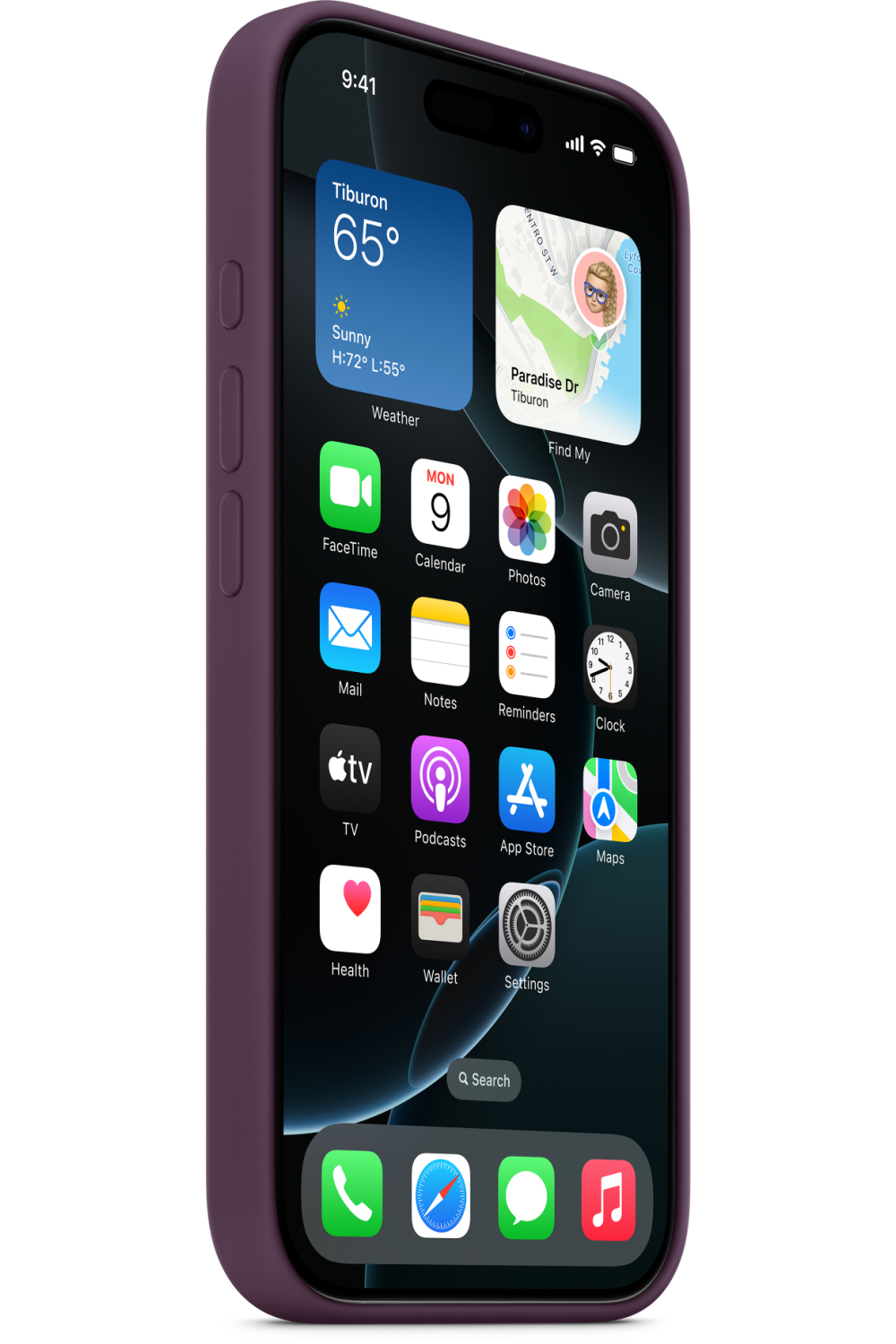 Apple Myyw3Zm/A Apple Silicone Case With Magsafe Iphone 16 Pro Max Plum - Afbeelding 2