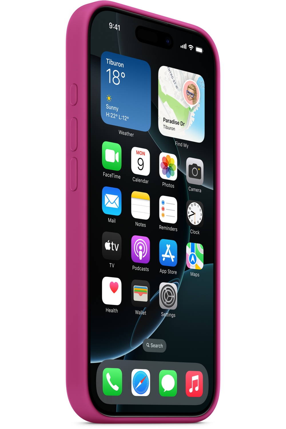 Apple Myyx3Zm/A Apple Silicone Case With Magsafe Iphone 16 Pro Max Fuchsia - Afbeelding 2