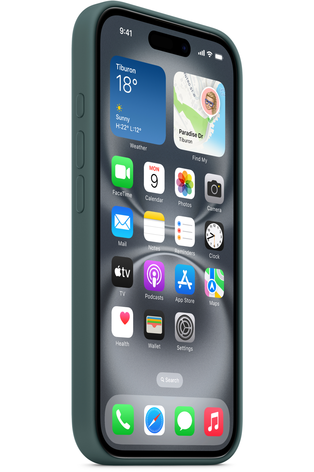 Apple Myy83Zm/A Apple Silicone Case With Magsafe Iphone 16 Lake Green - Afbeelding 2
