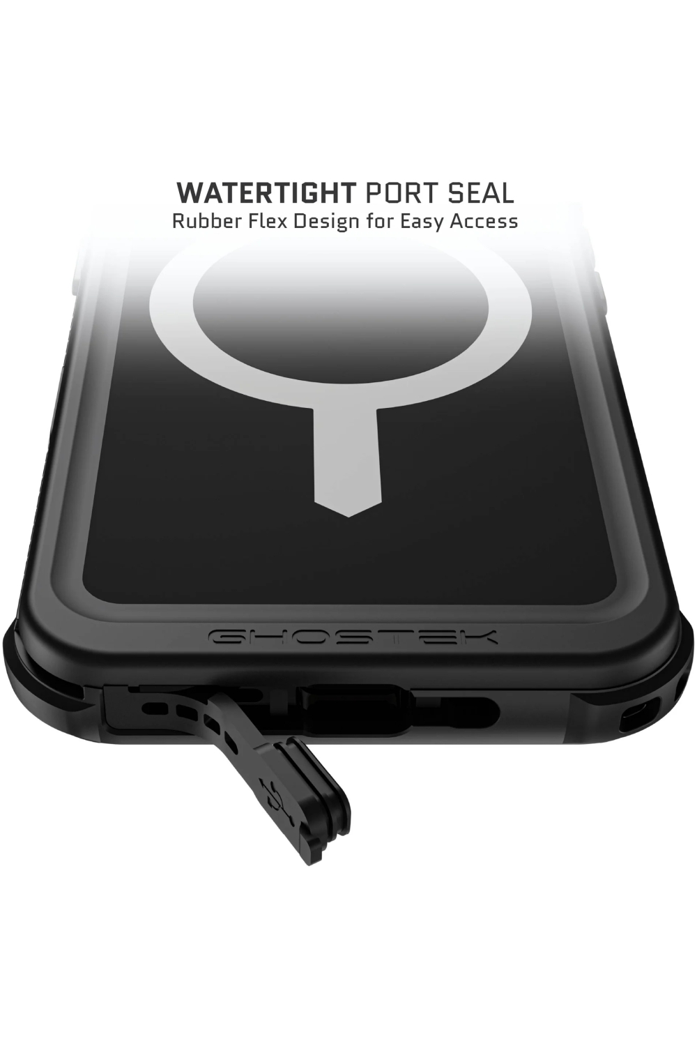 Ghostek Nautical Waterproof Magsafe Case + Belt Swivel Holster Apple Iphone 16 Pro Black - Afbeelding 10