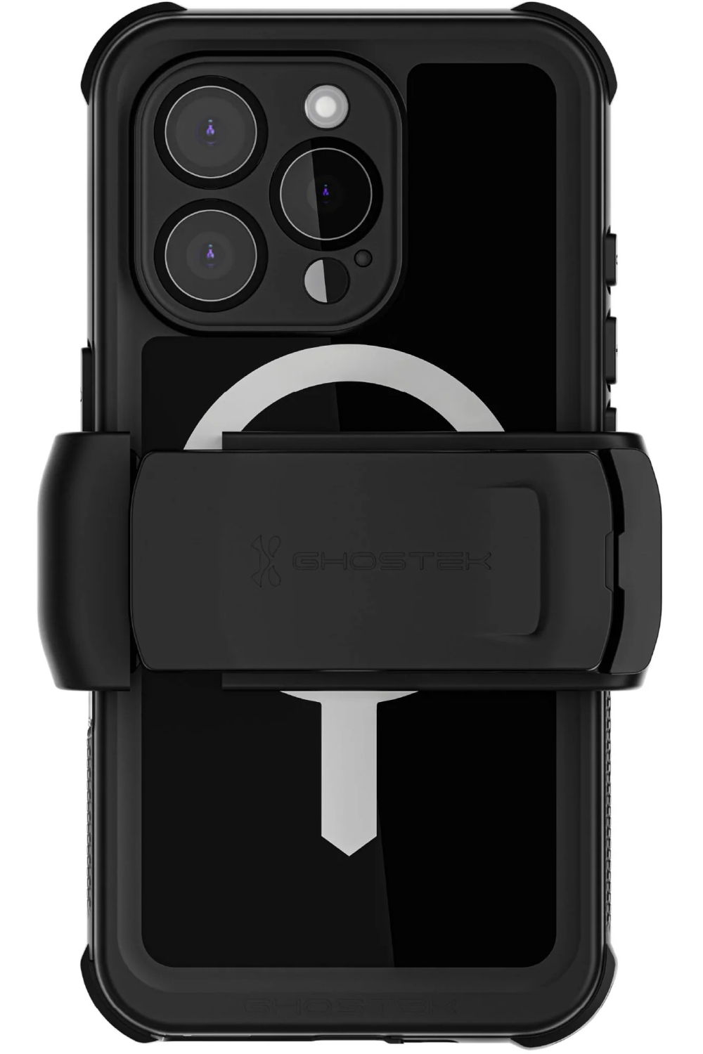 Ghostek Nautical Waterproof Magsafe Case + Belt Swivel Holster Apple Iphone 16 Pro Black - Afbeelding 2