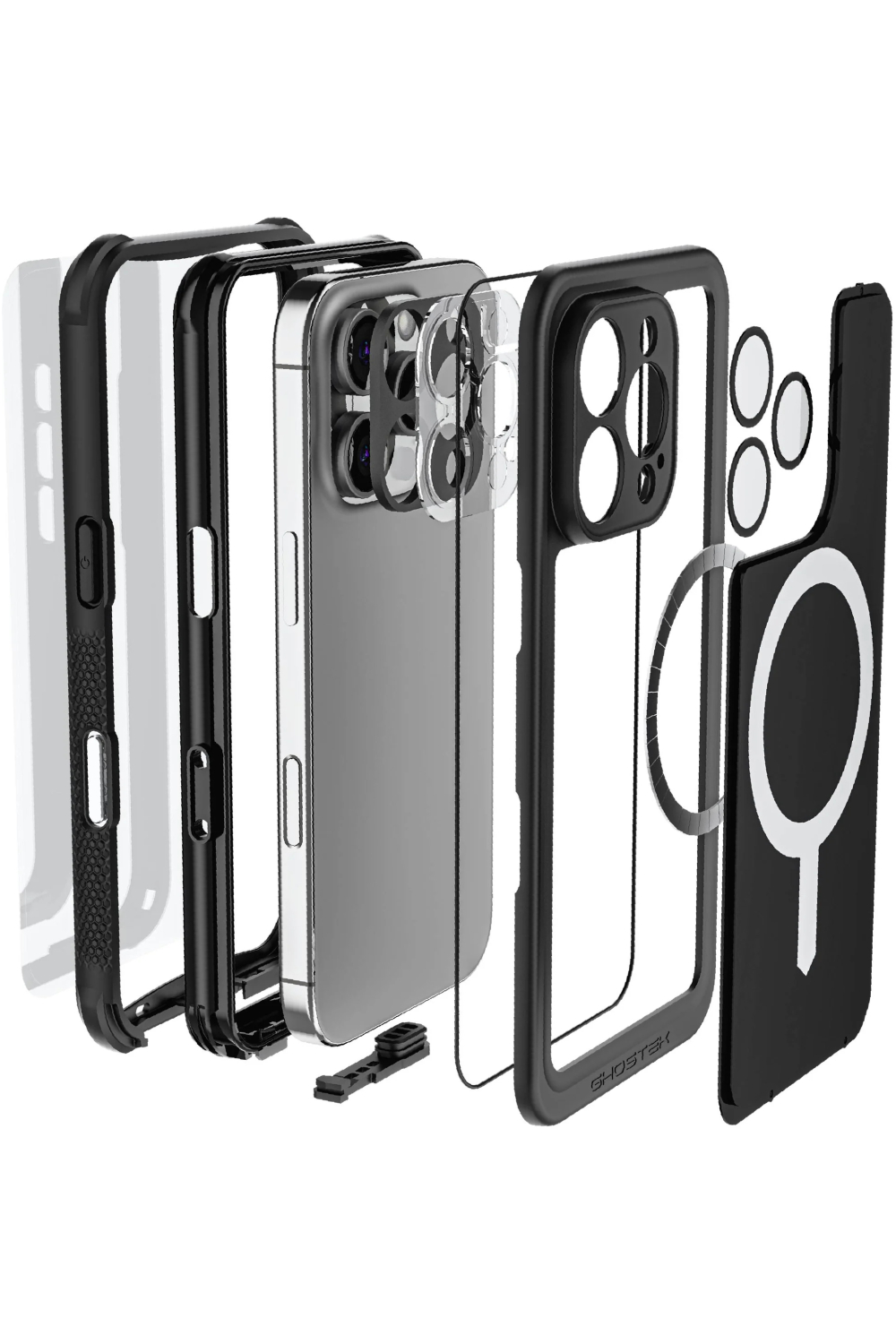 Ghostek Nautical Waterproof Magsafe Case + Belt Swivel Holster Apple Iphone 16 Pro Black - Afbeelding 9