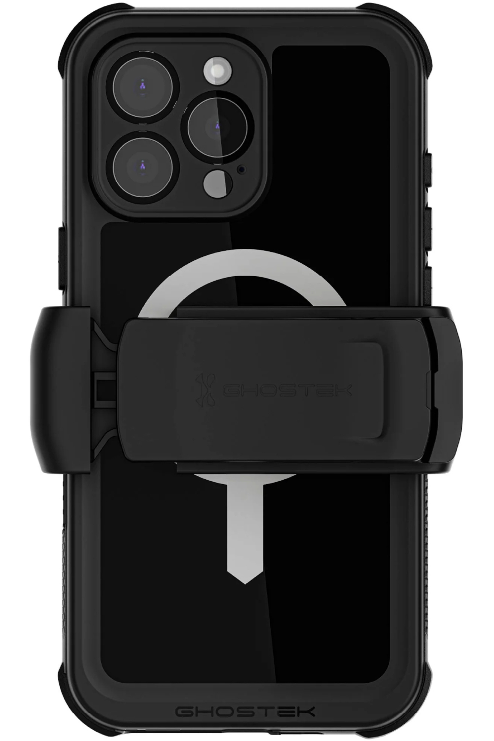Ghostek Nautical Waterproof Magsafe Case + Belt Swivel Holster Apple Iphone 16 Pro Max Black - Afbeelding 2