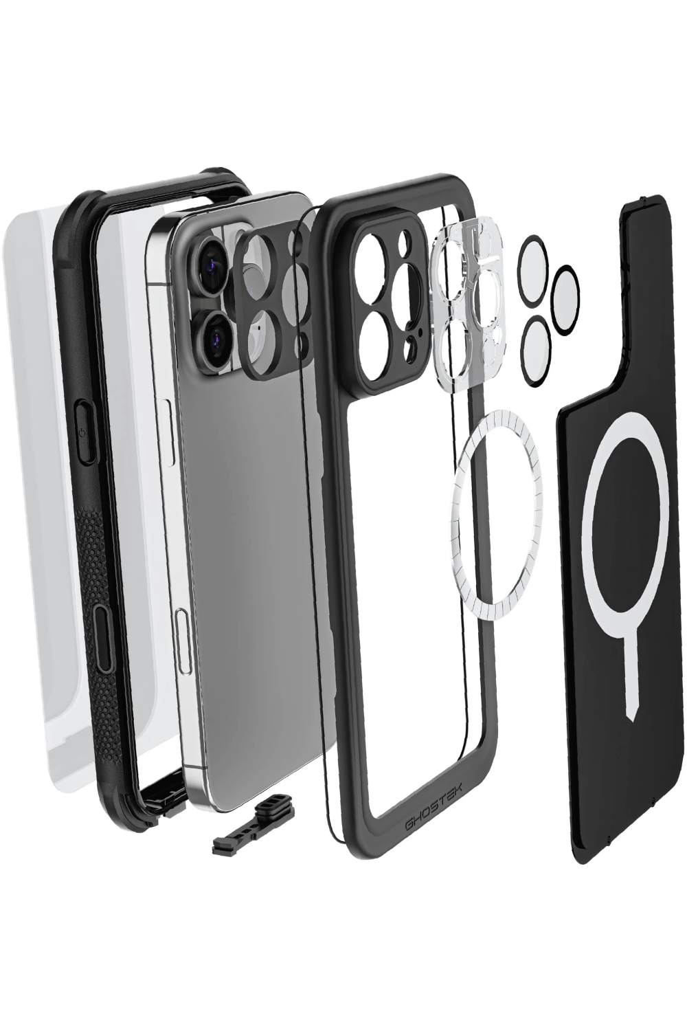 Ghostek Nautical Waterproof Magsafe Case + Belt Swivel Holster Apple Iphone 16 Pro Max Black - Afbeelding 9
