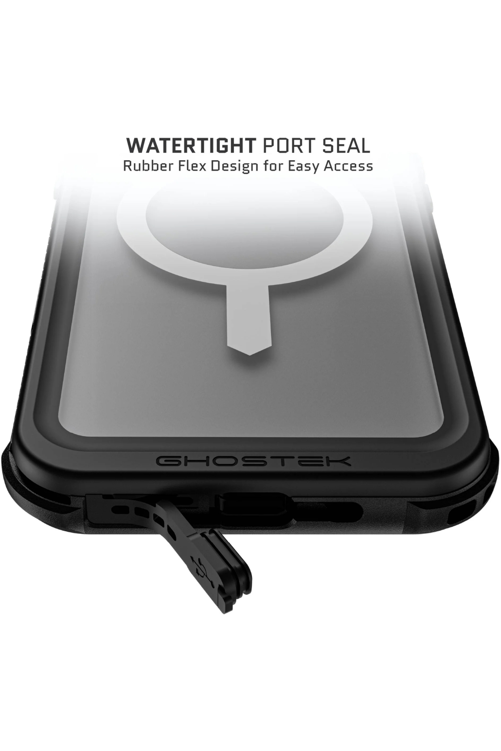 Ghostek Nautical Waterproof Magsafe Case + Belt Swivel Holster Apple Iphone 16 Pro Max Clear - Afbeelding 10