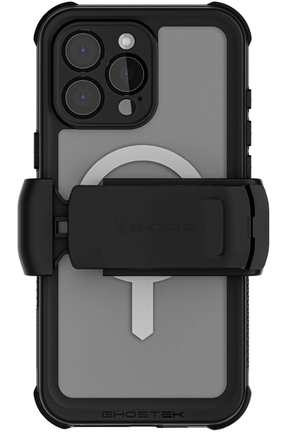 Ghostek Nautical Waterproof Magsafe Case + Belt Swivel Holster Apple Iphone 16 Pro Max Clear - Afbeelding 2