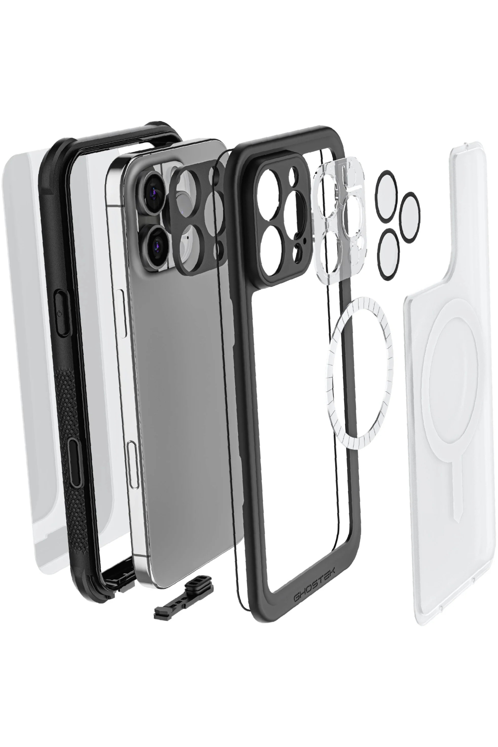 Ghostek Nautical Waterproof Magsafe Case + Belt Swivel Holster Apple Iphone 16 Pro Max Clear - Afbeelding 9