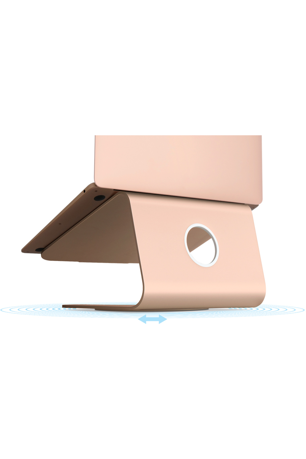 Rain Design Mstand 360 Laptop Stand + Swivel Base Rose Gold Actie Pakket 5+1 Gratis