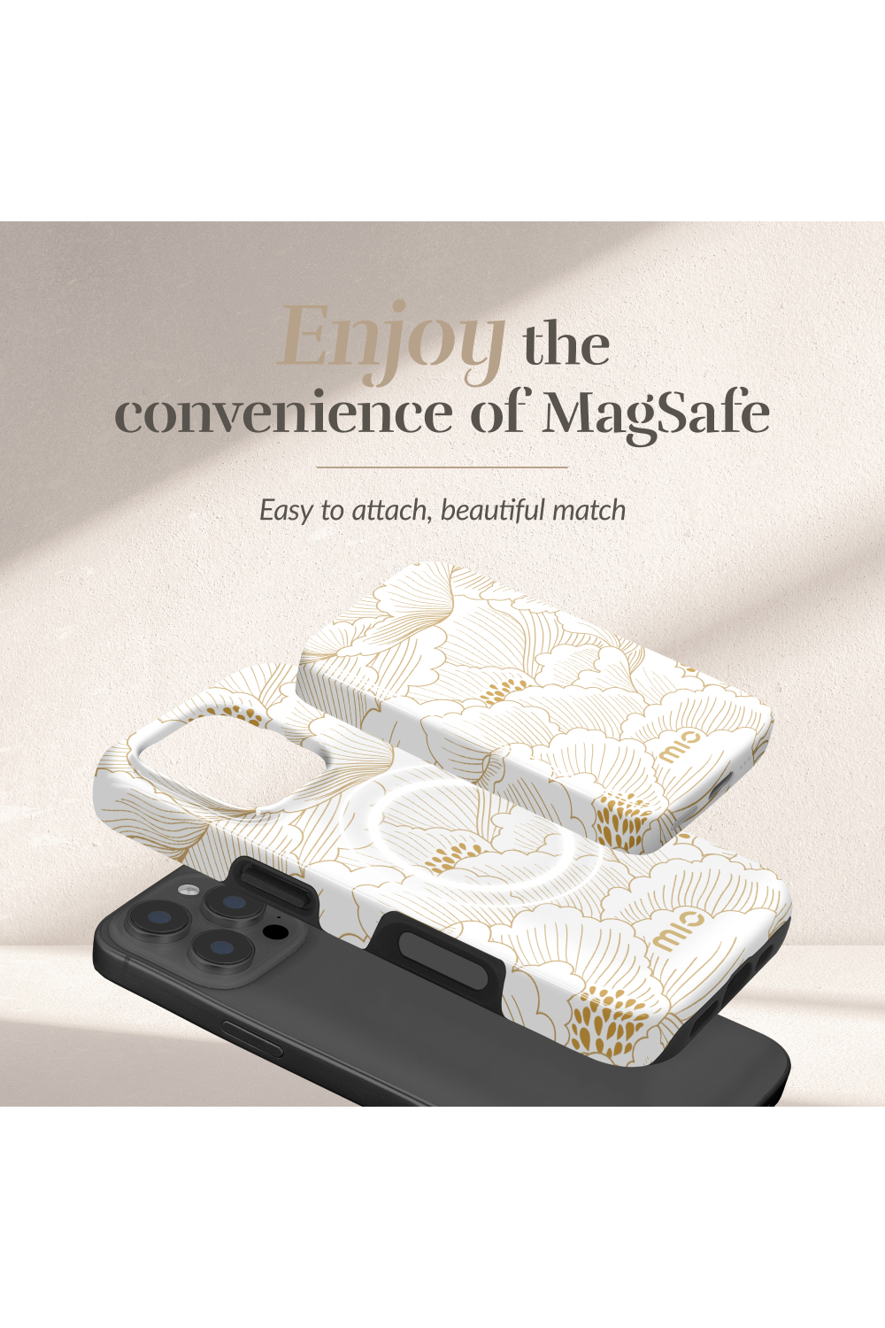 Mio By Mobilize Mio Powerbank 5000Mah With Double Sided Magsafe Compatibility White Roses - Glossy - Afbeelding 3