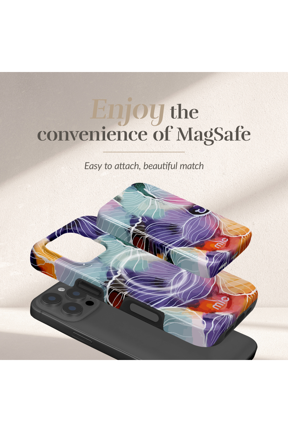 Mio By Mobilize Mio Powerbank 5000Mah With Double Sided Magsafe Compatibility Flowers - Glossy - Afbeelding 3