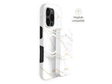 Mio By Mobilize Mio Powerbank 5000Mah With Double Sided Magsafe Compatibility White Marble - Matt