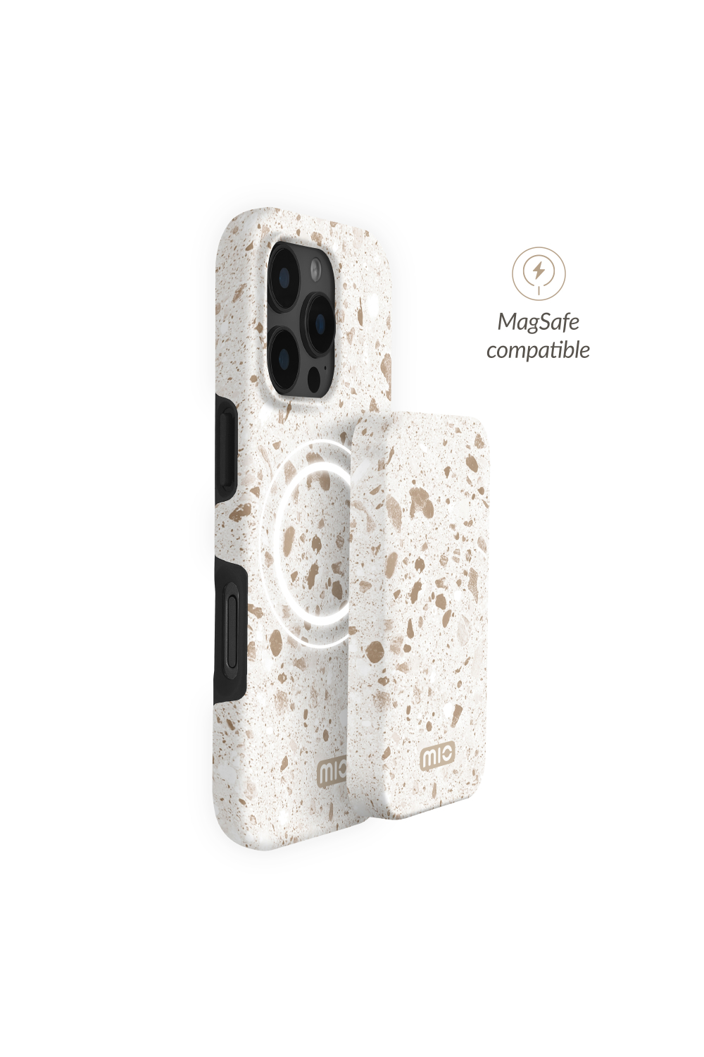 Mio By Mobilize Mio Powerbank 5000Mah With Double Sided Magsafe Compatibility Soft Terrazzo - Matt