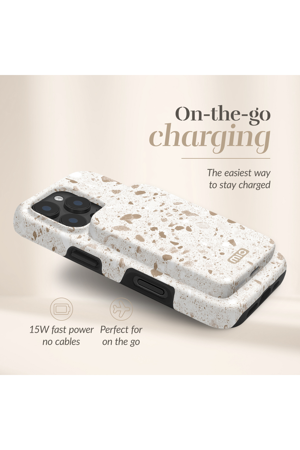 Mio By Mobilize Mio Powerbank 5000Mah With Double Sided Magsafe Compatibility Soft Terrazzo - Matt - Afbeelding 2