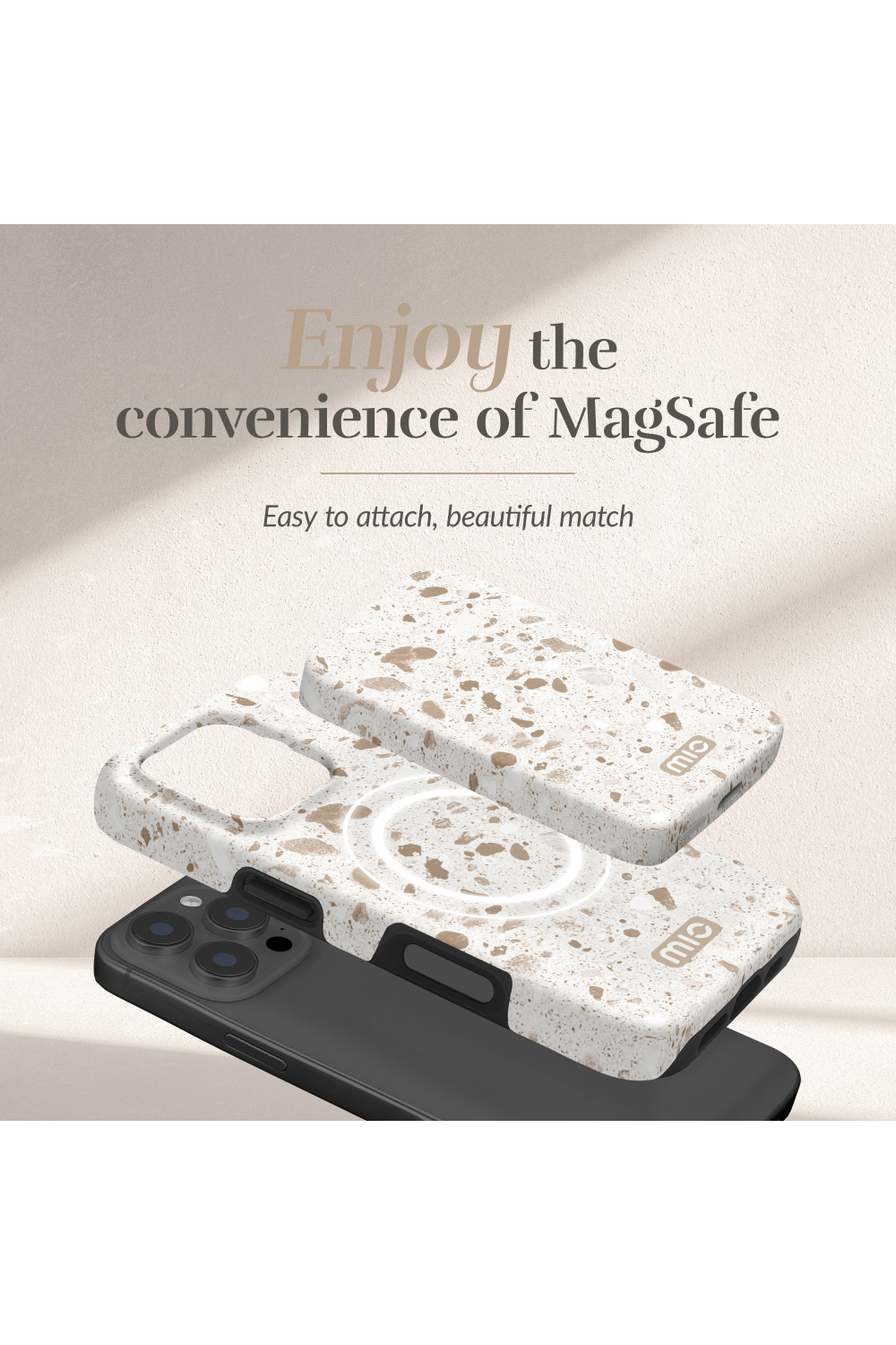 Mio By Mobilize Mio Powerbank 5000Mah With Double Sided Magsafe Compatibility Soft Terrazzo - Matt - Afbeelding 3