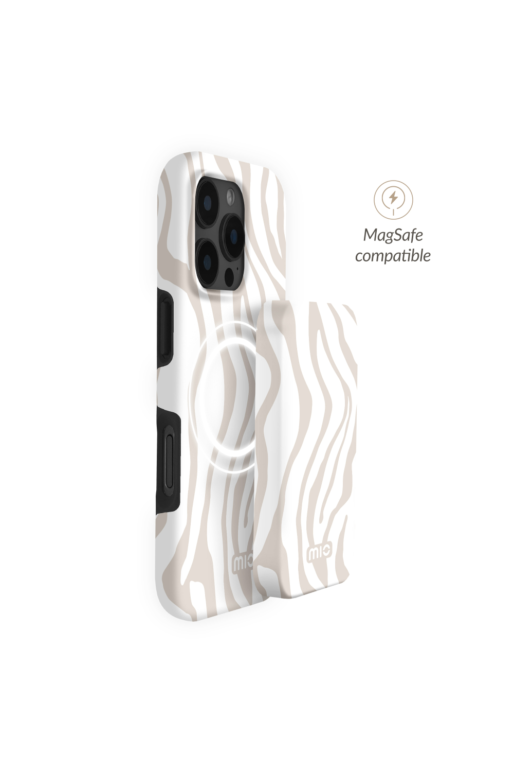 Mio By Mobilize Mio Powerbank 5000Mah With Double Sided Magsafe Compatibility Sandy Zebra - Matt