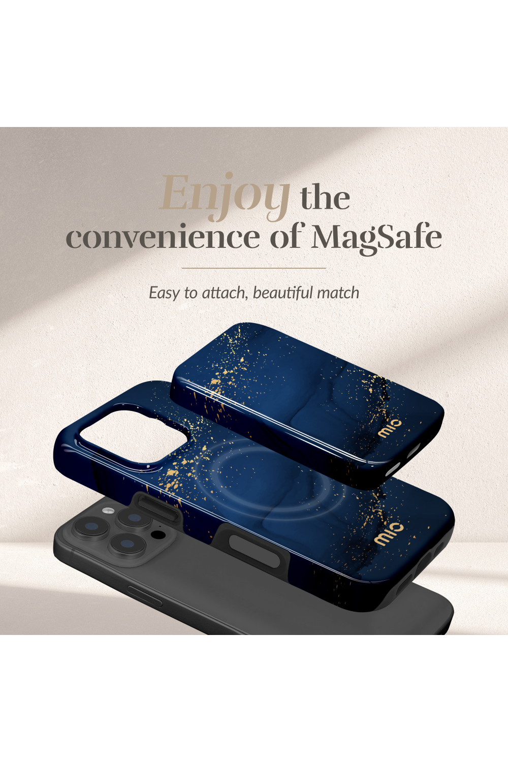 Mio By Mobilize Mio Powerbank 5000Mah With Double Sided Magsafe Compatibility Midnight Sparkle - Glossy - Afbeelding 3
