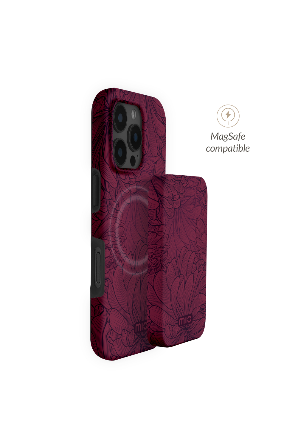 Mio By Mobilize Mio Powerbank 5000Mah With Double Sided Magsafe Compatibility Berry Blooms - Matt