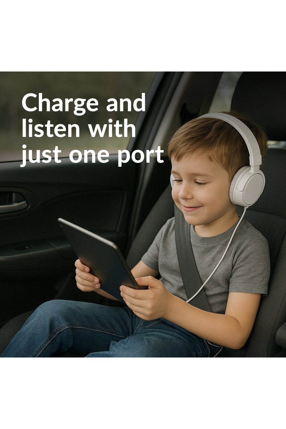 Mobilize Strong Nylon Usb-C Splitter For Audio And Charging 15Cm Black - Afbeelding 6