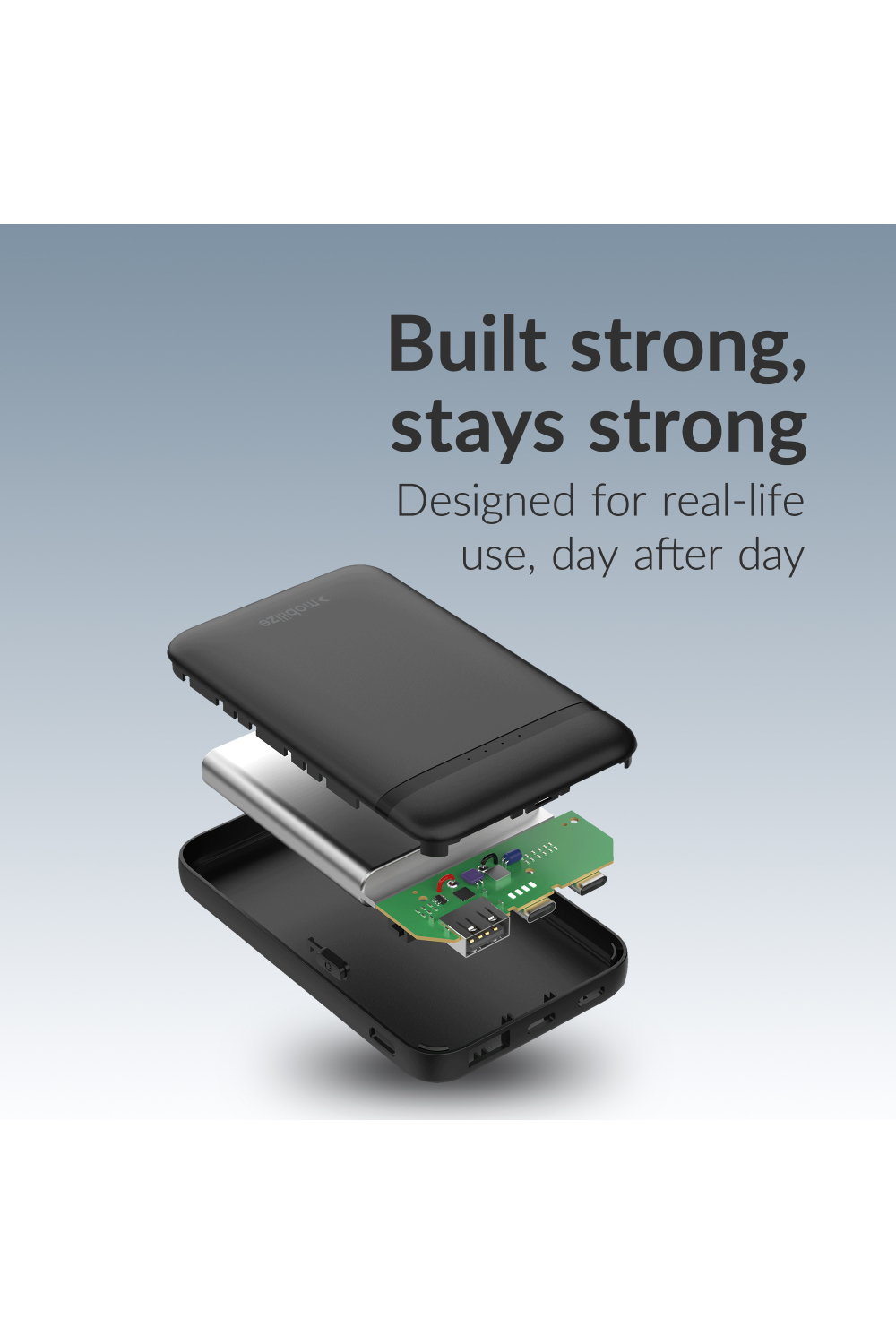 Mobilize Power Bank 5000Mah 10W Black - Afbeelding 5