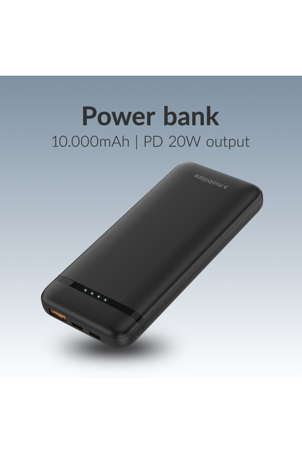 Mobilize Power Bank 10000Mah Pd 20W Black - Afbeelding 2