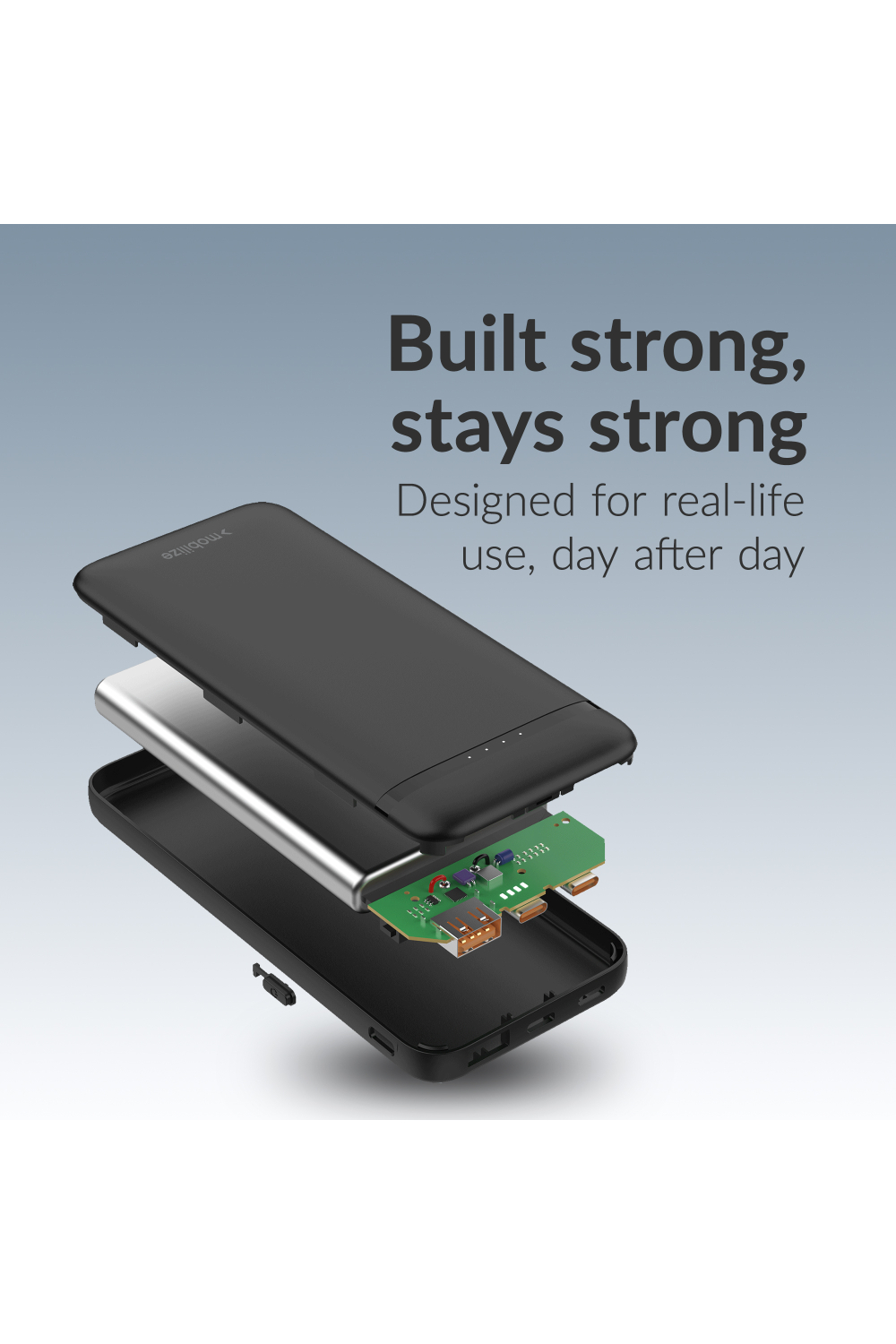 Mobilize Power Bank 10000Mah Pd 20W Black - Afbeelding 5
