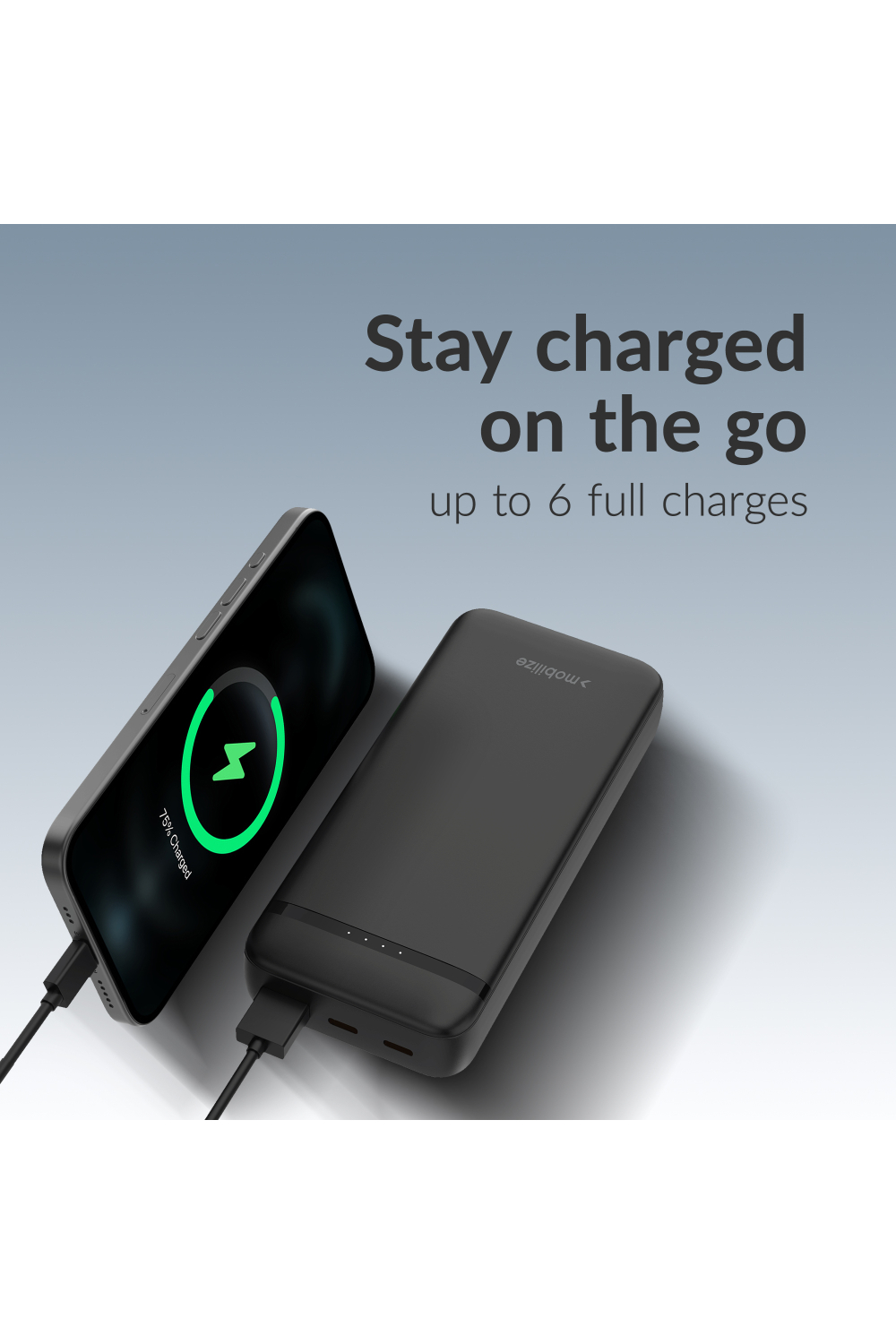 Mobilize Power Bank 20000Mah Pd 20W Black - Afbeelding 3