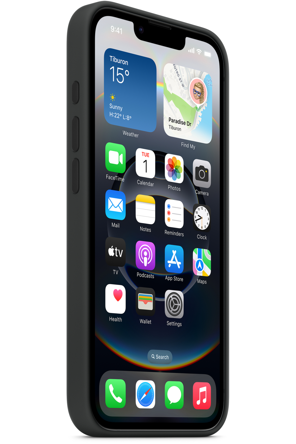Apple Md3N4Zm/A Apple Silicone Case Iphone 16E Black - Afbeelding 3