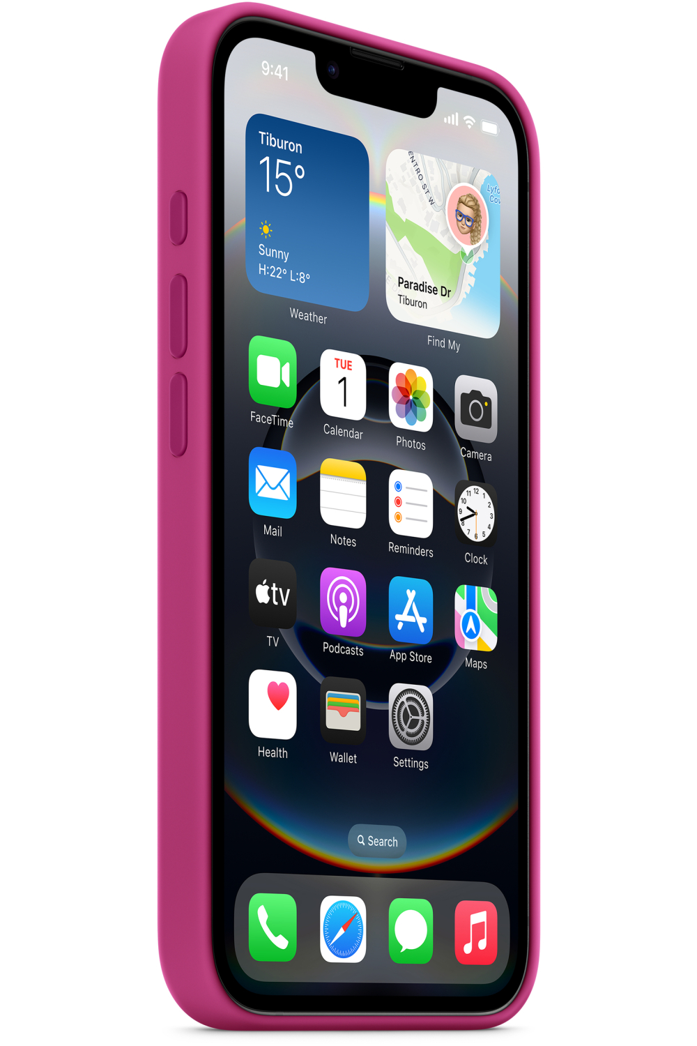 Apple Md3W4Zm/A Apple Silicone Case Iphone 16E Fuchsia - Afbeelding 3