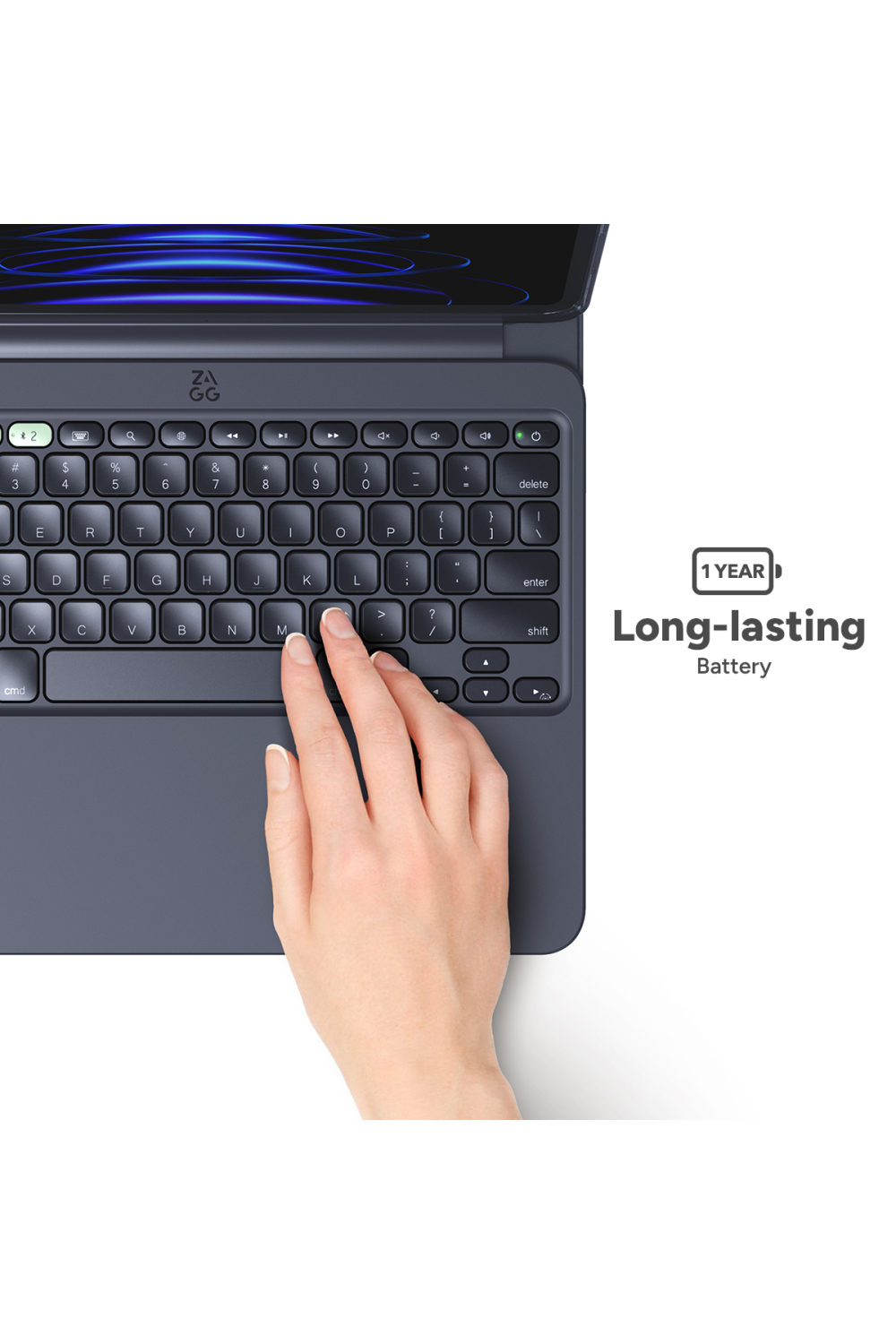 Zagg Pro Keys 2 Bluetooth Keyboard Case For Apple Ipad Air 10.9 (2020/2022)/Air 11 (2024/2025/2026) Qwerty Black - Afbeelding 6