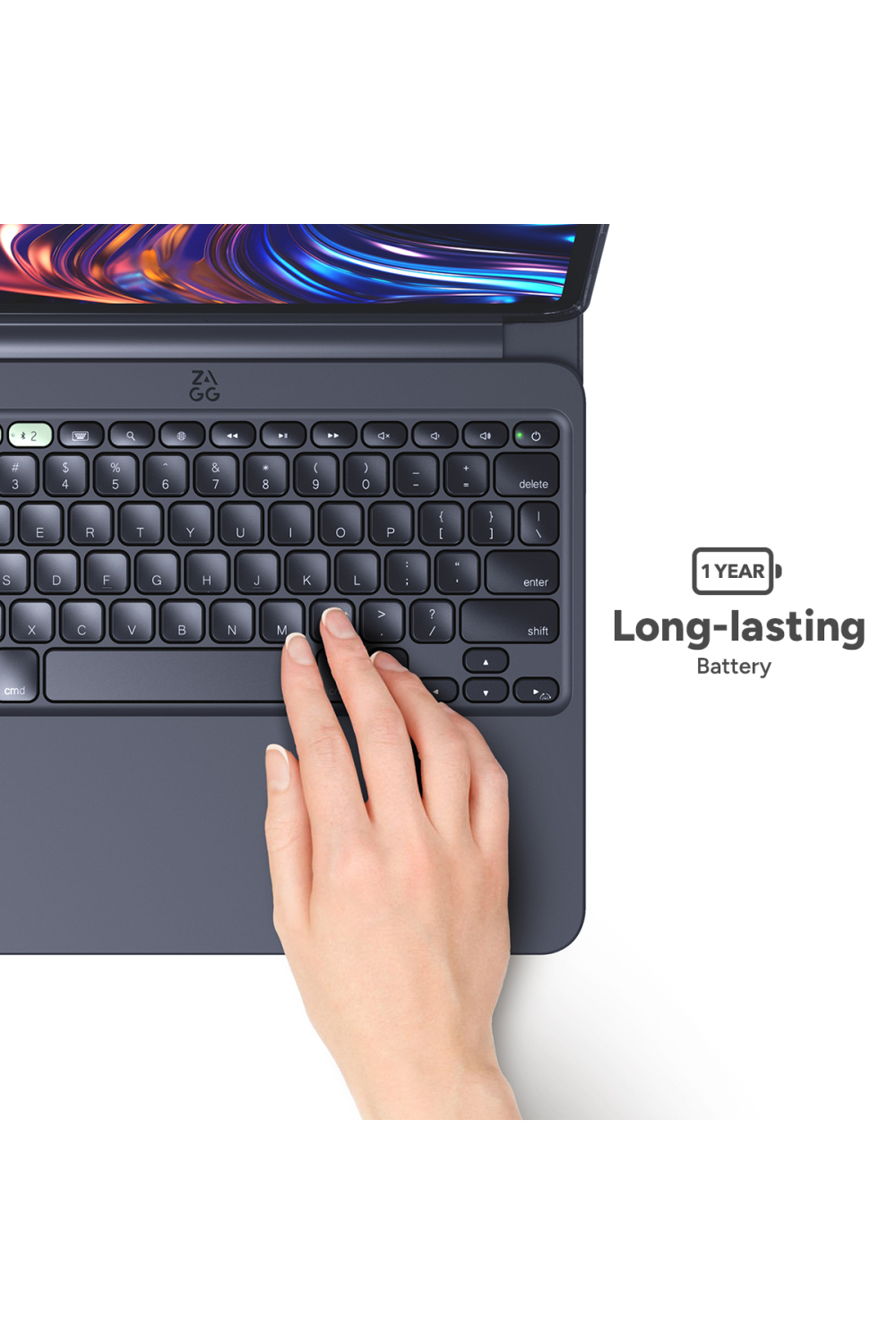 Zagg Pro Keys 2 Bluetooth Keyboard Case For Apple Ipad Pro 13 (2024/2025) Qwerty Black - Afbeelding 6
