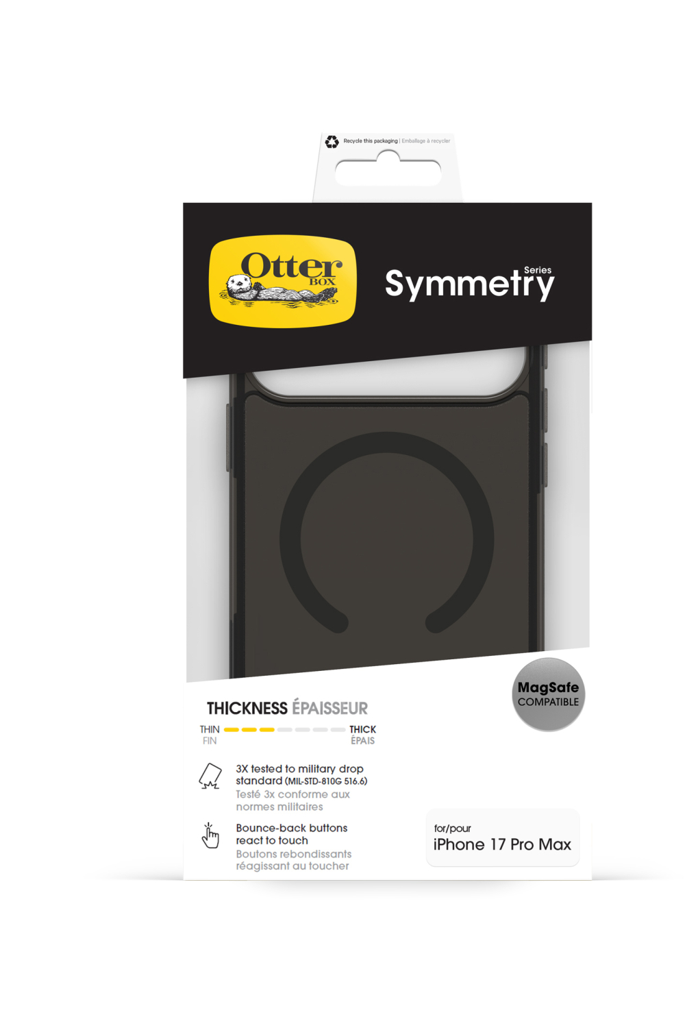 Otterbox Symmetry+ Case Apple Iphone 17 Pro Max Black - Afbeelding 4