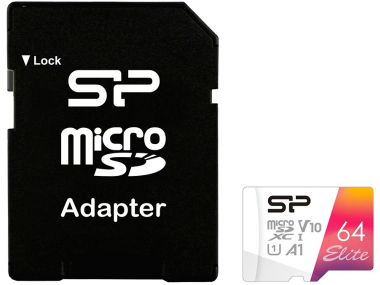 Silicon Power Elite Micro Sdxc Incl. Sd Adapter 64Gb Uhs-1 A1 V10 Class 10 Color