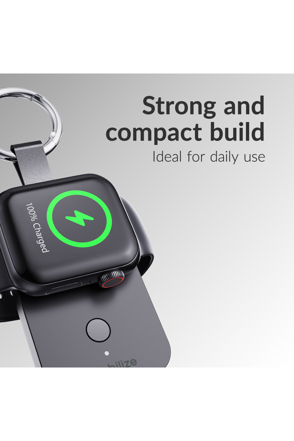 Mobilize Keychain Powerbank For Apple Watch 1000Mah 3W Black - Afbeelding 5